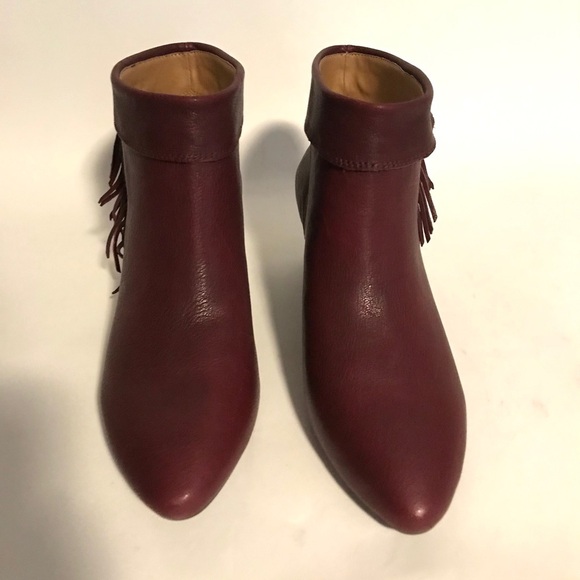 Lucky Brand Zakina Leather Fringe Booties NEW - Picture 4 of 9